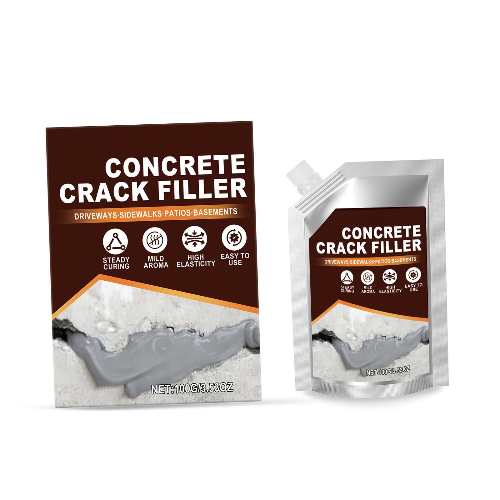 Concrete Caulking Adhesive Sealant Flexible Joint Filler for Repairing Concrete Cracks Cements Cracks Filler Easy to Use Asphalt Driveway