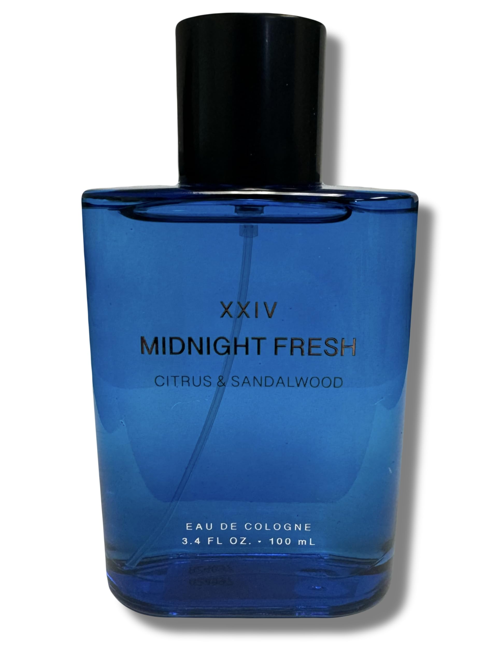 XXIV Midnight Fresh Cologne Citrus and Sandalwood Eau De Cologne 3.4 Fl Oz - Tru Fragrance Men's Smell Notes of Citrus and Sandalwood
