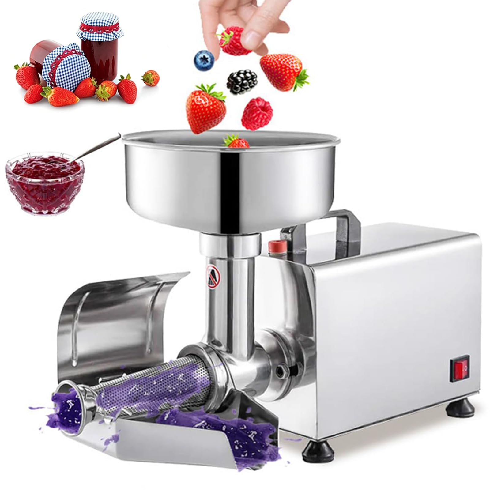 YNIYUJKL Electric Tomato Strainer,450W Commercial Stainless Steel Food Juicer Sauce Maker For Jams, Tomato Sauce And Purees