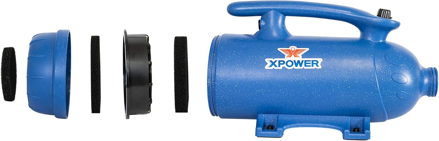 eksploderede view of the XPOWER B-27 showing the filter components