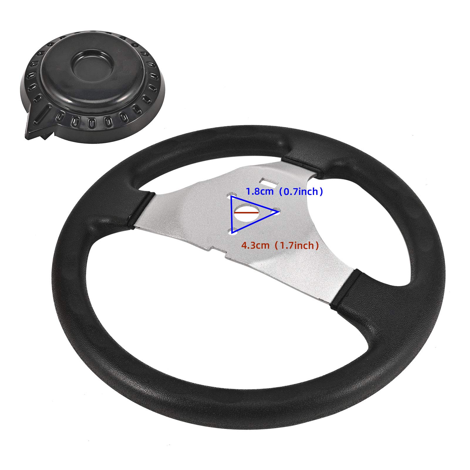 Buy Trkimal Steering Wheel, 300mm Steering Wheel with Cap for Taotao Go