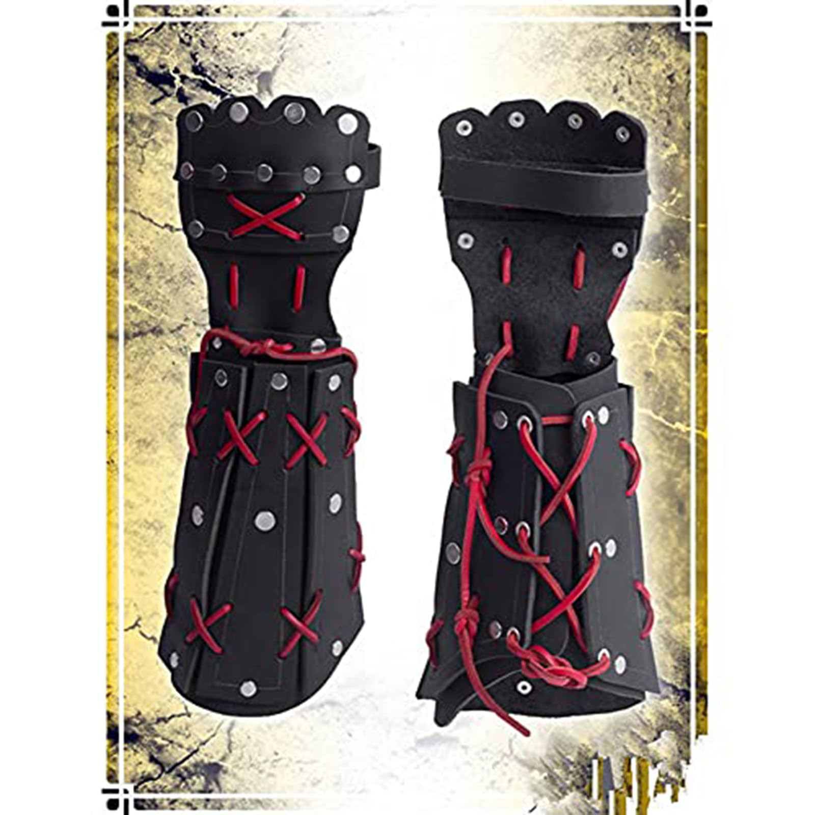 Mittelalter Samurai Leder Rüstung Armschiene Bogenschießen Armschutz Ritter Stulpen Armband
