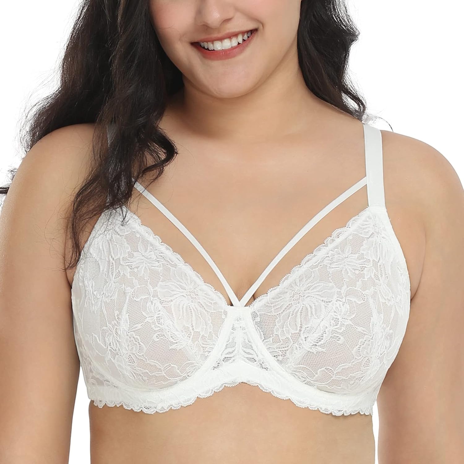 HSIA Minimizer Bras for Women Full Coverage, Unlined Lace Sexy Plus Size Underwire Bra for Large Breasts - Image 6