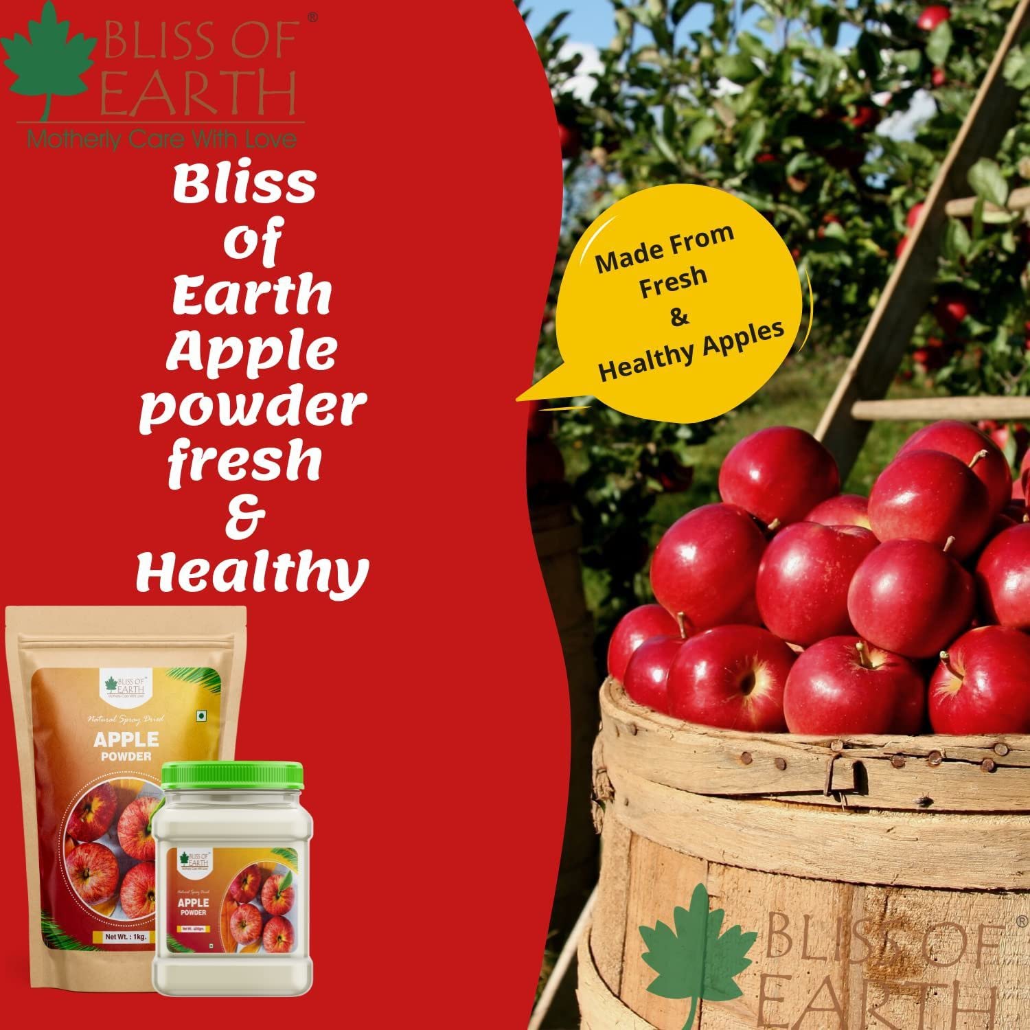 Bliss of Earth (200gm) Apple Powder + REB-A Purity Stevia Powder (200GM) Natural & Sugarfree, Zero Calorie Zero GI Keto Sweetener combo (pack of 2) 3