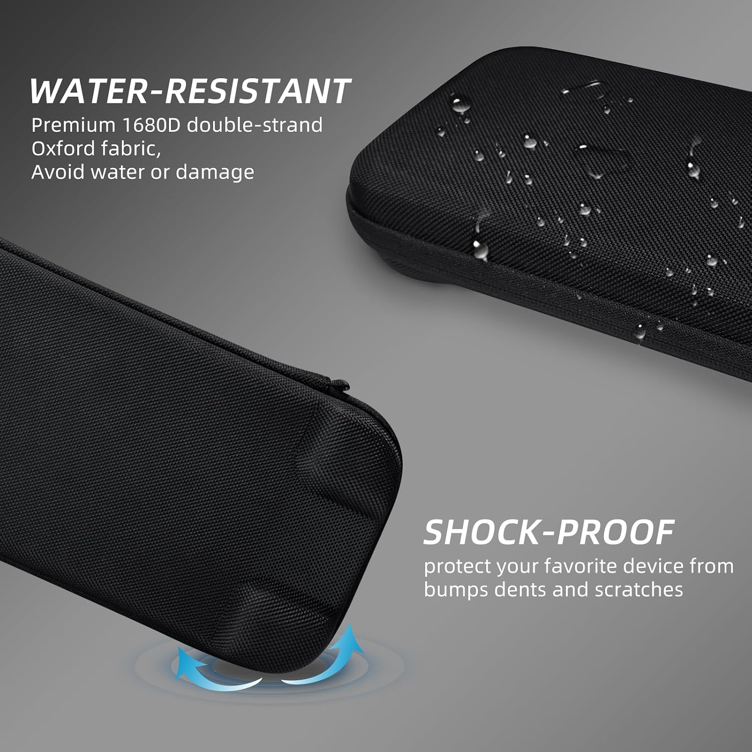 GaneTronic Accessories Bundle for Switch 2 (2025), Carrying Case, Black Patterned Sticker for Joy con Controller, USB C Port Dust Plug and Dust Filter for Switch 2 Protective Accessories Kits