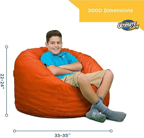 Miniatura 27 de ULTIMATE SACK Sillón tipo puf de 3 pies, puf de gran tamaño para adultos, cómodo sillón tipo puf, sofá tipo puf para tumbarse, sofá tipo puf para