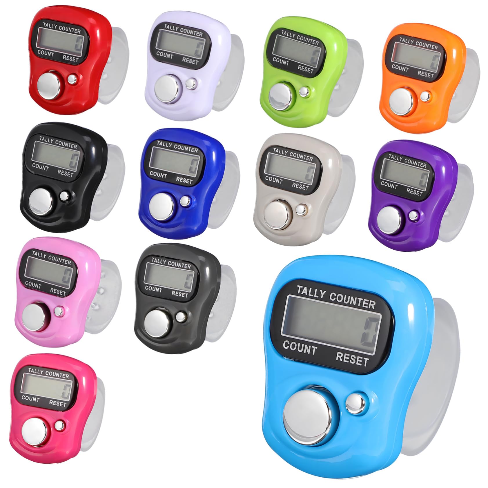 Anneome Finger Counter Clicker Mini Tally Counter Reset Button 5 Digits Display Compact for Portable Counting