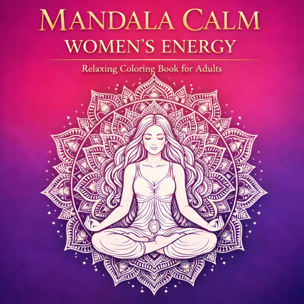 Mandala Calm Women’s Energy: A Relaxing Coloring Book for Adults with Sacred Feminine Mandalas for Stress Relief, Mindfulness and Inner Balance