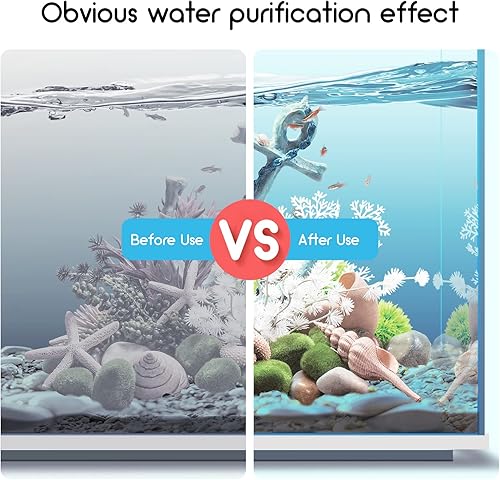 Miniatura 7 de Paquete de 6 cartuchos de filtro de repuesto para acuario, cartucho de filtro para tanque de peces, filtro interno para acuario (tamaño grande)