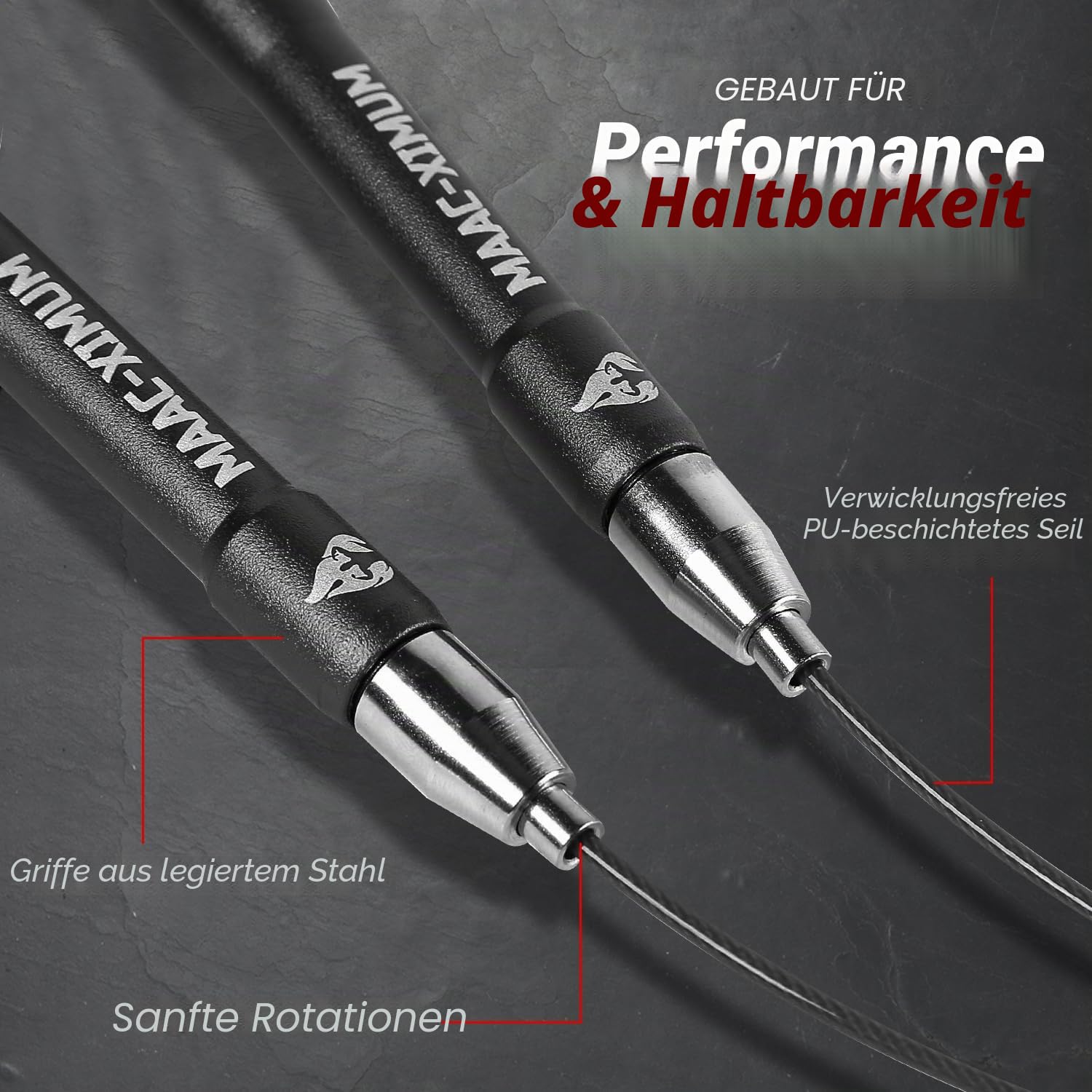 PREMIUM JUMP ROPE, Lightweight, Self-Locking, Adjustable for Adults, Speed Skipping Rope, Fitness, Crossfit, Boxing, MMA