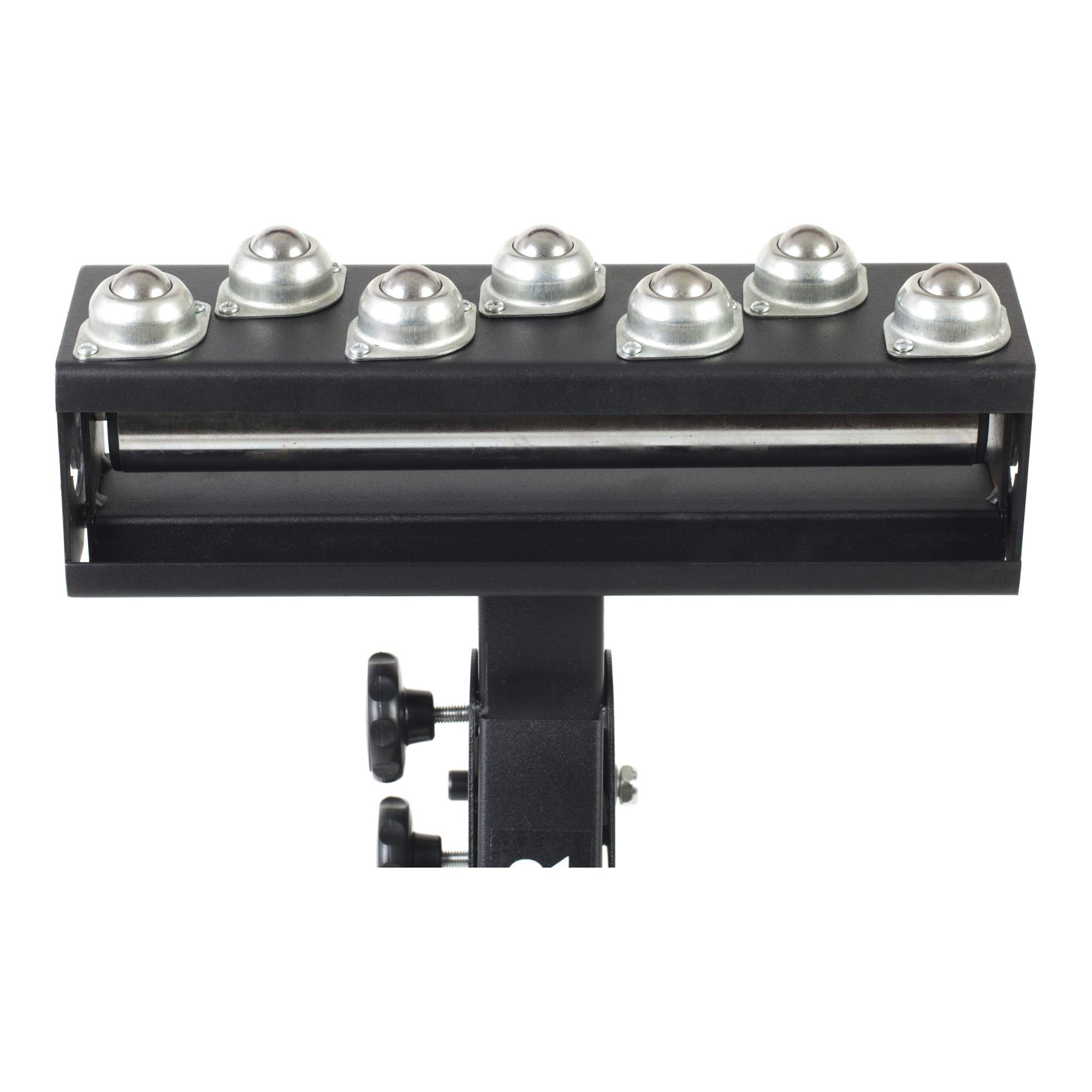 Chevalet support STIER, capacité de charge 200 kg avec barre à billes et rouleau de support