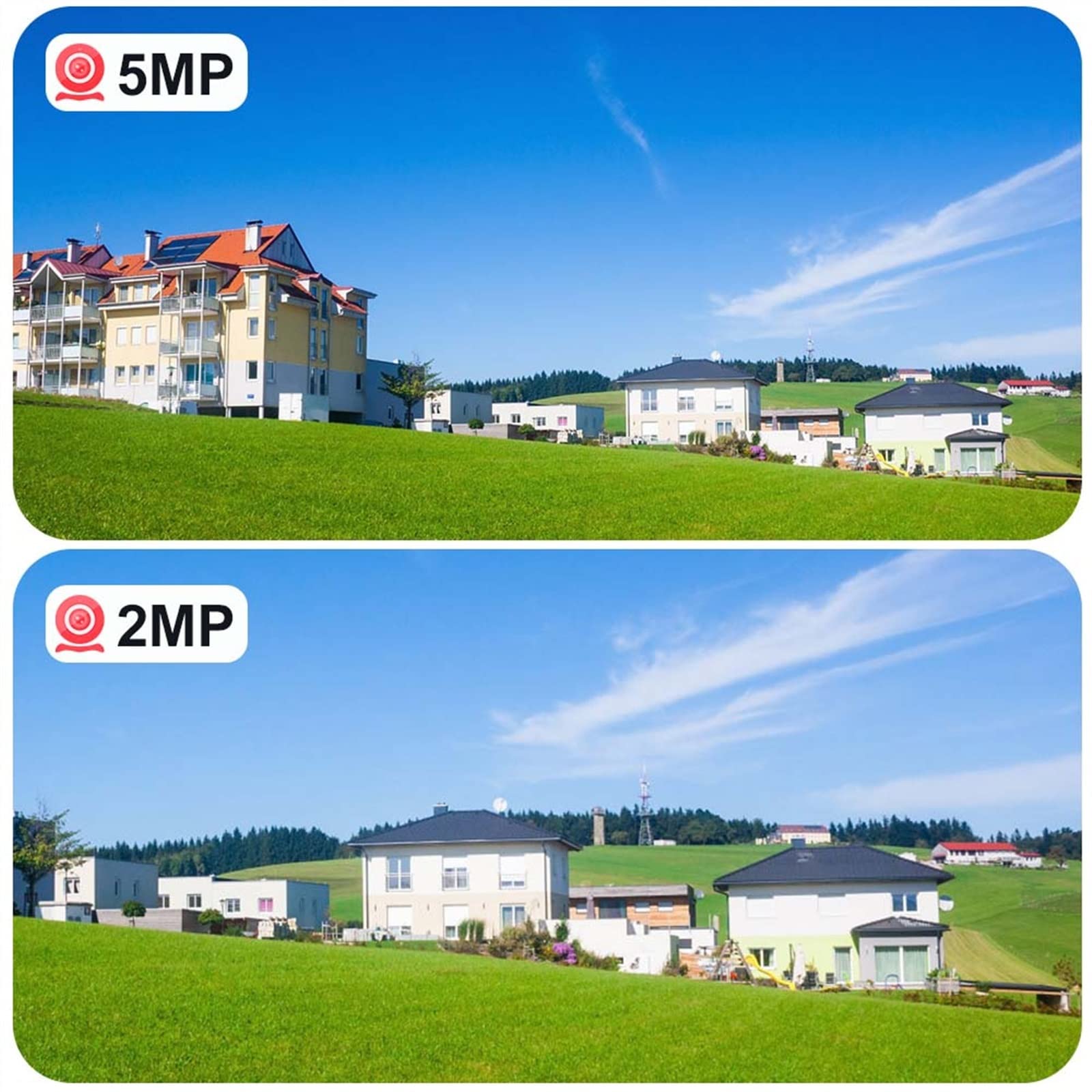 Kamera bezpieczeństwa, Kamera bezpieczeństwa IP Zewnętrzny 4-krotny zoom cyfrowy 5MP HD CCTV Nadzór Cam Monitor Wykrywanie ruchu Kolor Noktowizor H.265(5MP Add 64GB Card)