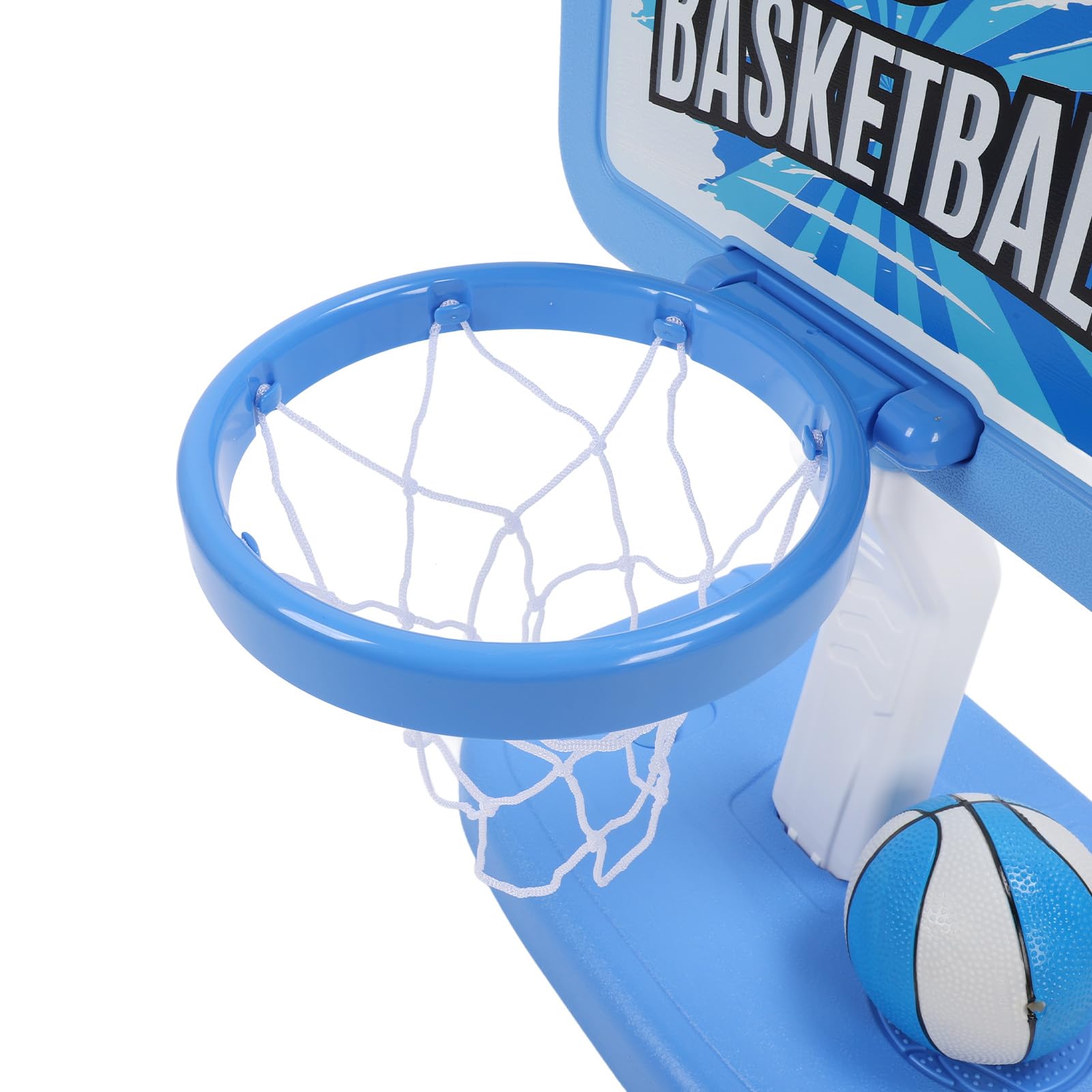 Pilipane Pool Basketball Hoop Verstellbare Höhe Interaktives Basketballspiel am Pool mit 2 Bällen Pumpe für Kinder im Innenbereich im Freien