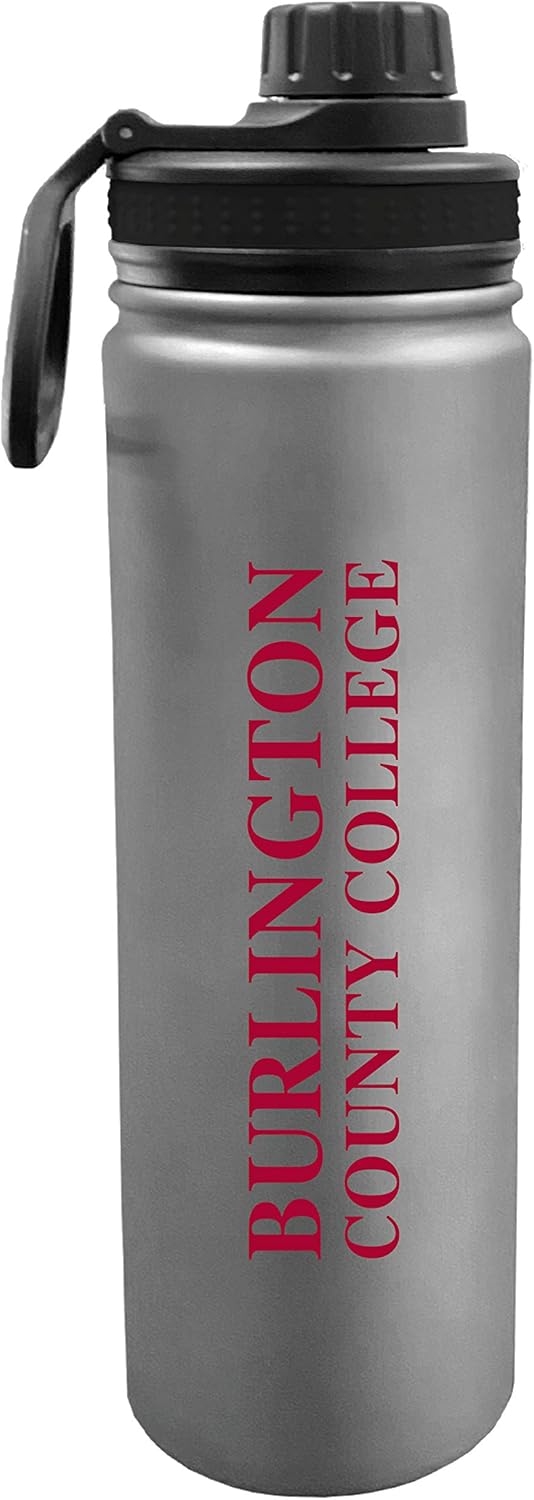 The Fanatic Group Burlington County College Dual Walled Stainless Steel Sports Bottle, Design-1 - Silver