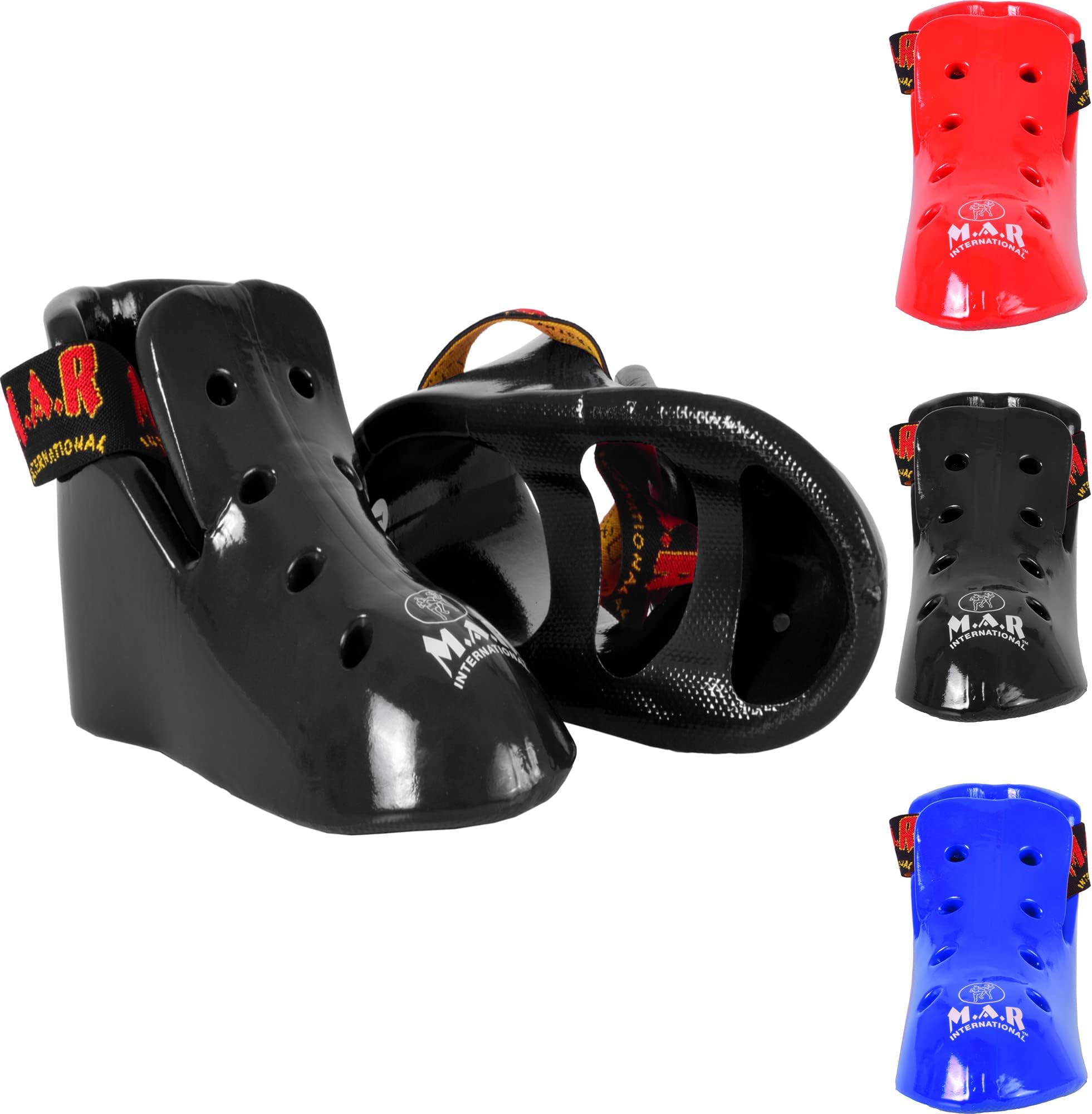 Taekwondo Foot Guards Shoes – Karate Martial Arts Foot Protector Gear for Men, Women & Kids | Vinyl Dipped Foam Kick Boots with Ventilation | for Kickboxing, Muay Thai, K1 – 3 Colours & Sizes