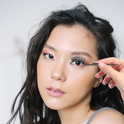 Miniatura 5 de 12 piezas de pestañas postizas, herramienta aplicadora de pestañas 3D, extensiones de pestañas estilo de prueba, aplicador de pestañas injertadas