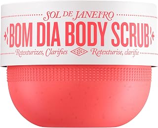 Sol de Janeiro Bom Dia Bright Body Scrub 7.8oz - Nourishing AHA/BHA Exfoliator for Dry Skin & KP, Cheirosa 62 Scent