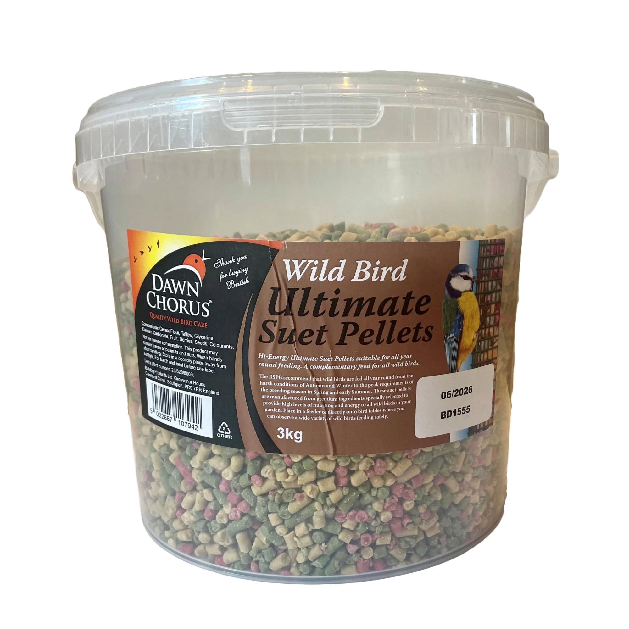 Leagrams Ultimate Mixed Suet Pellets (2.99kg Tub) - High Energy Wild Bird Food