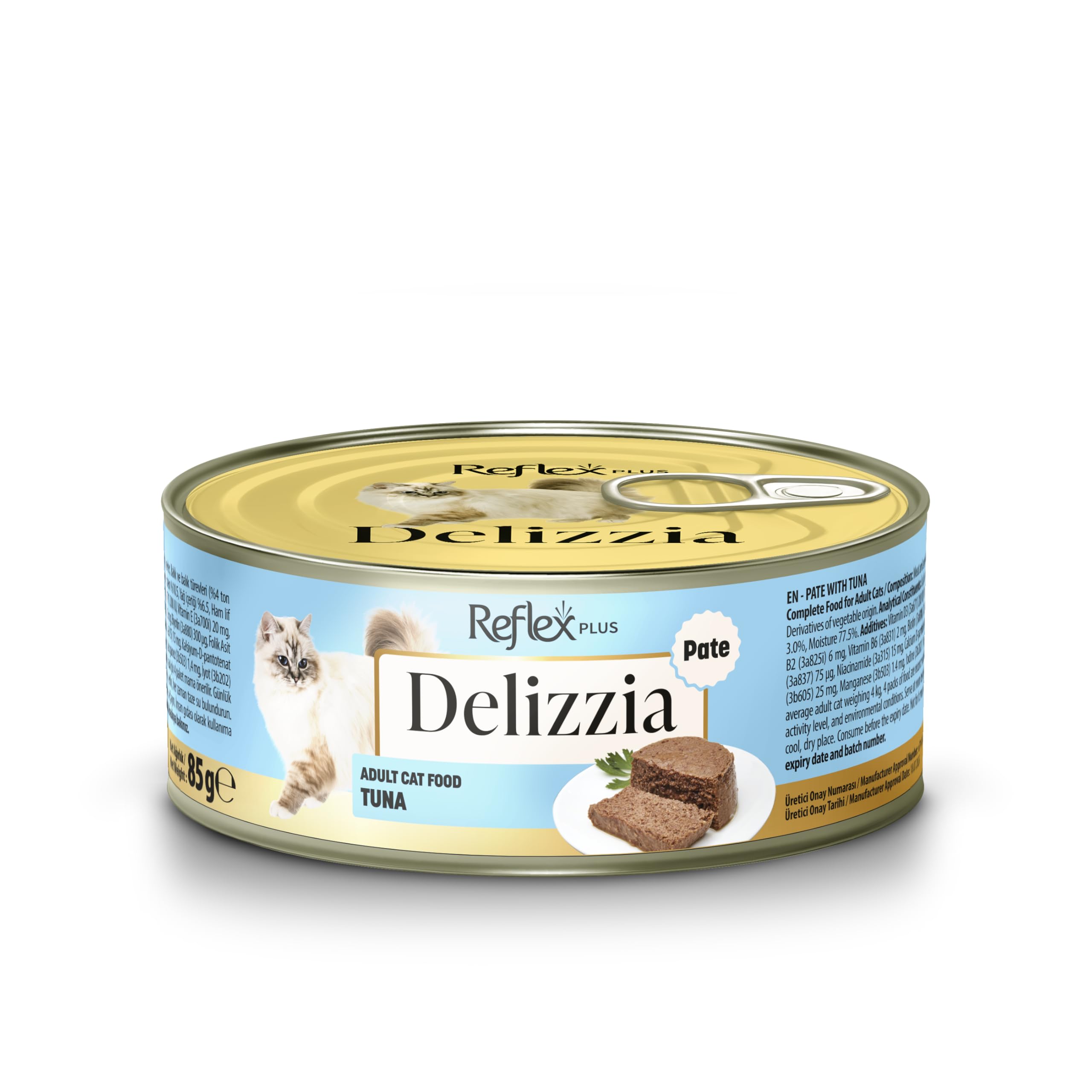Reflex Plus Delizzia Kıyılmış Ton Balıklı Yetişkin Kedi Maması 85 gram