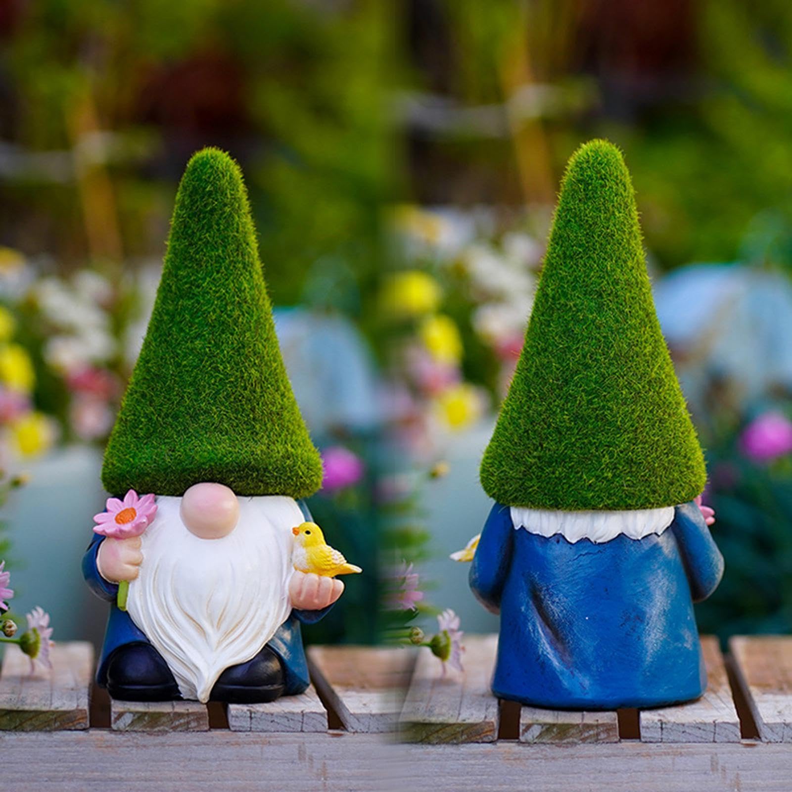 Generisch Divertenti nani da giardino, scultura in resina dei cartoni animati | Ornamenti da giardino, statuetta realistica, decorazione per cortili, giardini, verande, terrazze, prati