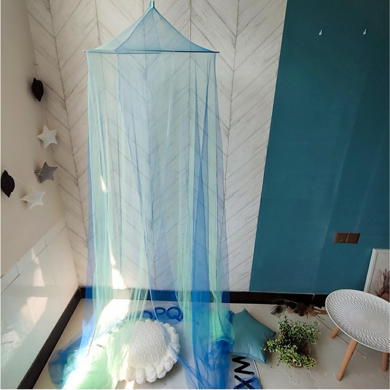 Moustiquaire Bebe Ciel De Lit Arc-en-ciel XL Avec Guirlande Lumineuse - Décoration Chambre Fille Lit Enfant Fille