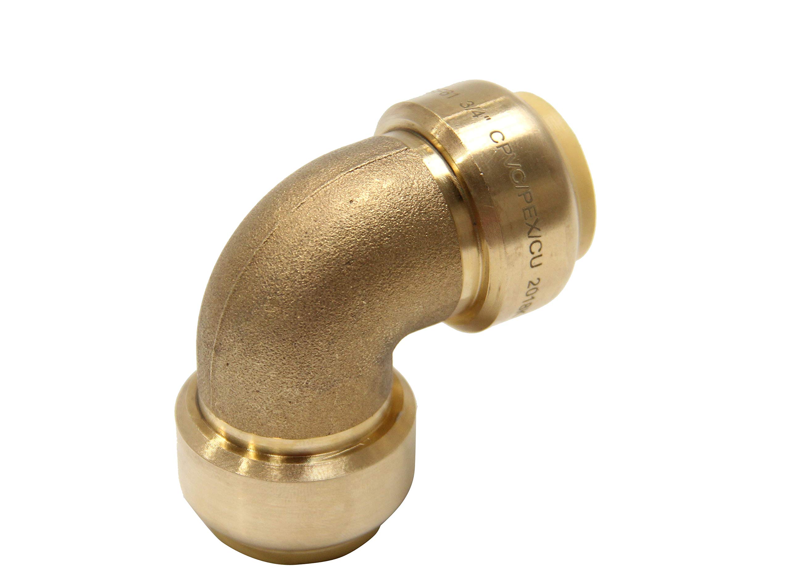Paquete de 10 unidades EFIELD de ajuste a presión para conectar Pex, Cobre, CPVC – Tees"T" (2 PCS), Codos de 1/2" (4 PCS), Acoplamientos de 1/2" (4 piezas) con un clip de desconexión, latón sin plomo.