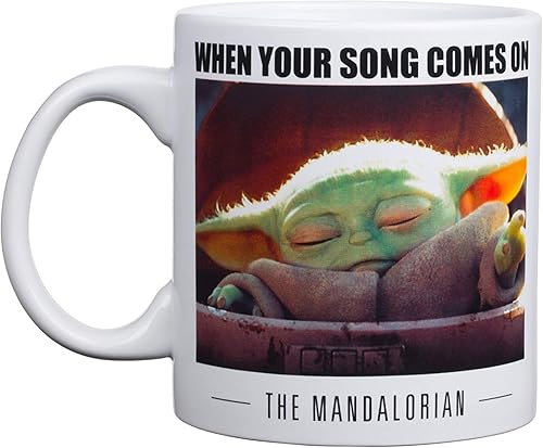 Miniatura 21 de Silver Buffalo Star Wars The Mandalorian Repeat Poses - Taza de café de cerámica estilo campista, 20 onzas Repetir Poses