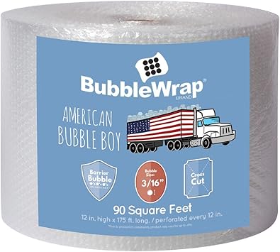 Amazon Com Bubble Wrap 90 Small 3 16 Cushioning 90 Ft With Perforated Every 12 Office Products