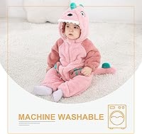 Vista 71 de TONWHAR - Mameluco con capucha, fantástico disfraz infantil de varios animales, como tigre o dinosaurio Multi