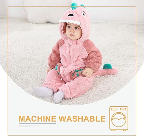 Miniatura 71 de TONWHAR - Mameluco con capucha, fantástico disfraz infantil de varios animales, como tigre o dinosaurio Multi