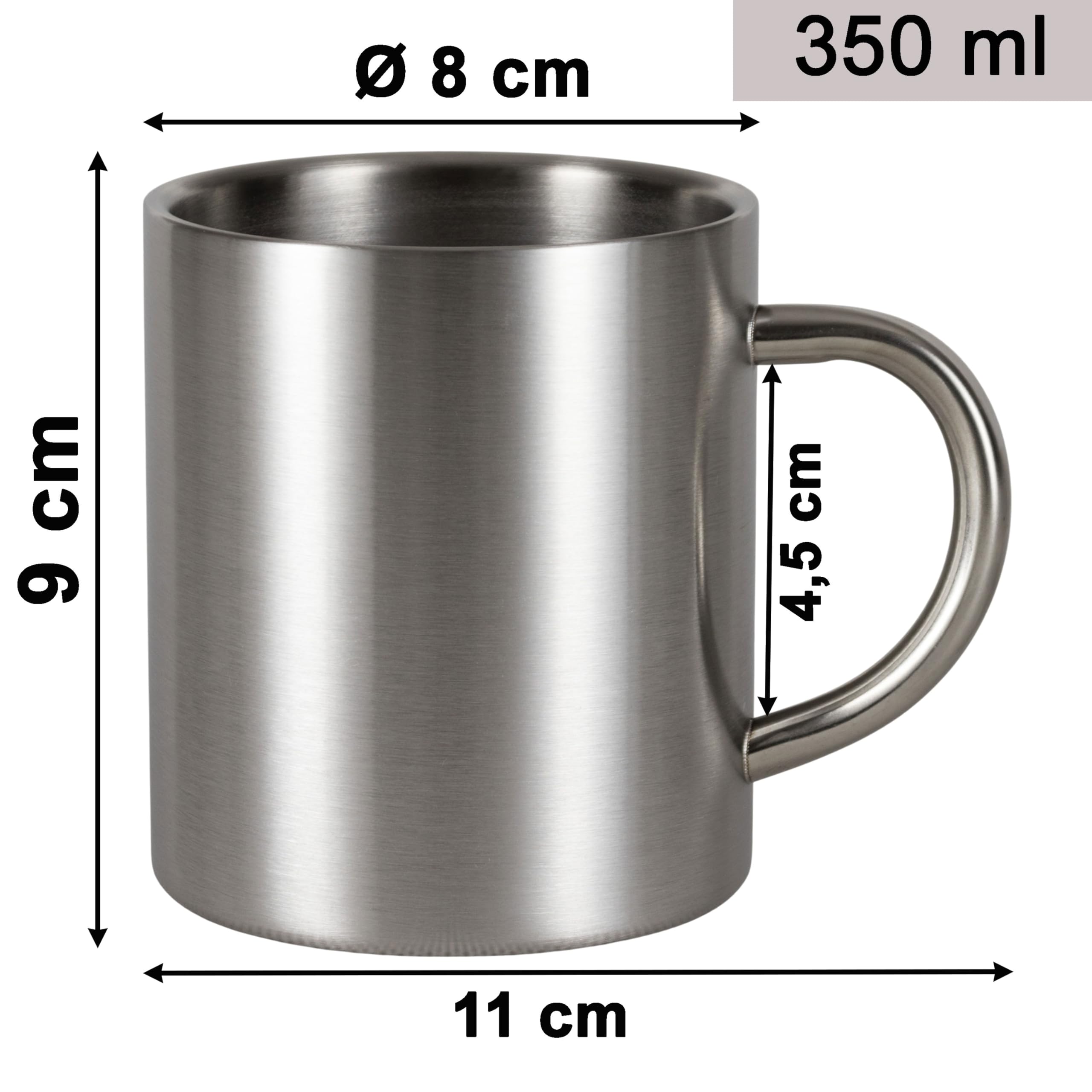 Melamin Geschirr Set Toskana Deep für 6 Personen 24 Teile Edelstahl Thermo