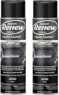 20-701 Asphalt Renew Spray Paint – Jet Black (2 Pack, 17 oz Each) | Fast...