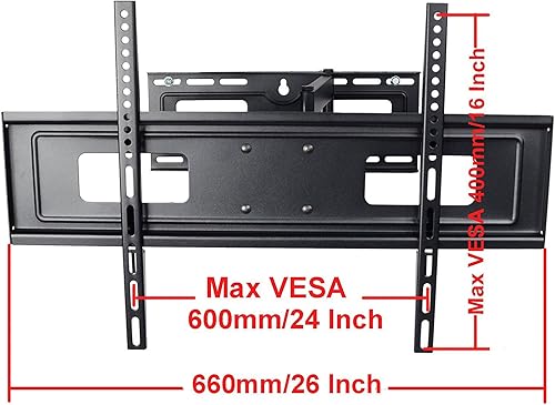 Miniatura 2 de VideoSecu Soporte de pared para TV con brazo articulado inclinable para Sanyo 32 37" 39" 40" 42" 46" 47" 49" 50" 52" 55" LCD LED HDTV MW365BBM7 C0B