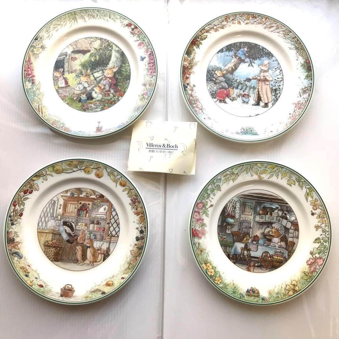 Villeroy&Boch Foxwood Tales コラボお皿4枚 ビレロイアンドボッホ Foxwood Tales 小皿 4枚セットVilleroy&Boch