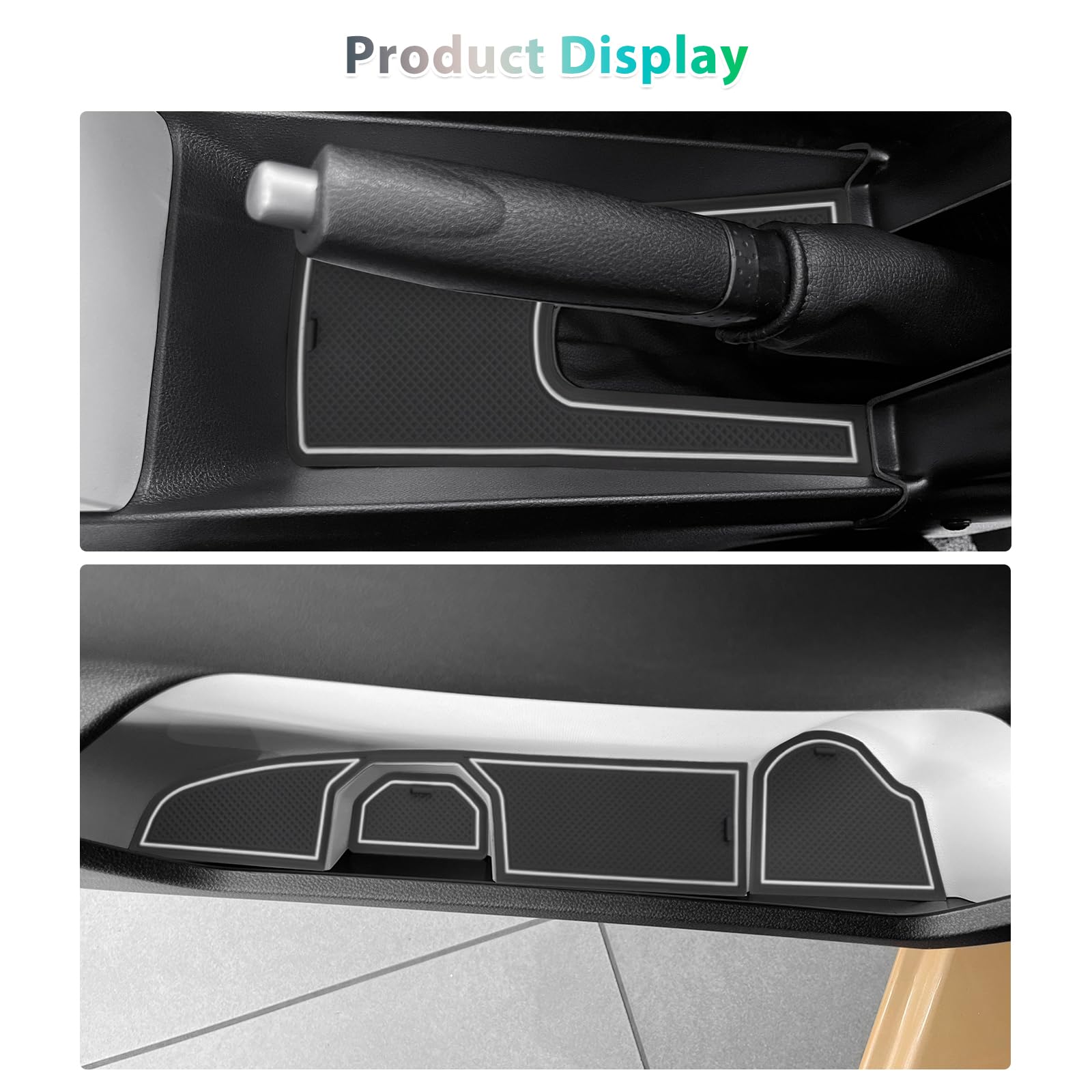 [Facelift 2025] GAFAT Nuovo Dacia Spring Electric EV 2025 2026 Tappetini Antiscivolo, Tappetino in Gomma per Console Centrale, Supporto Bicchieri, Cuciture Porte, Dacia Spring 2025 Accessori (Bianco)