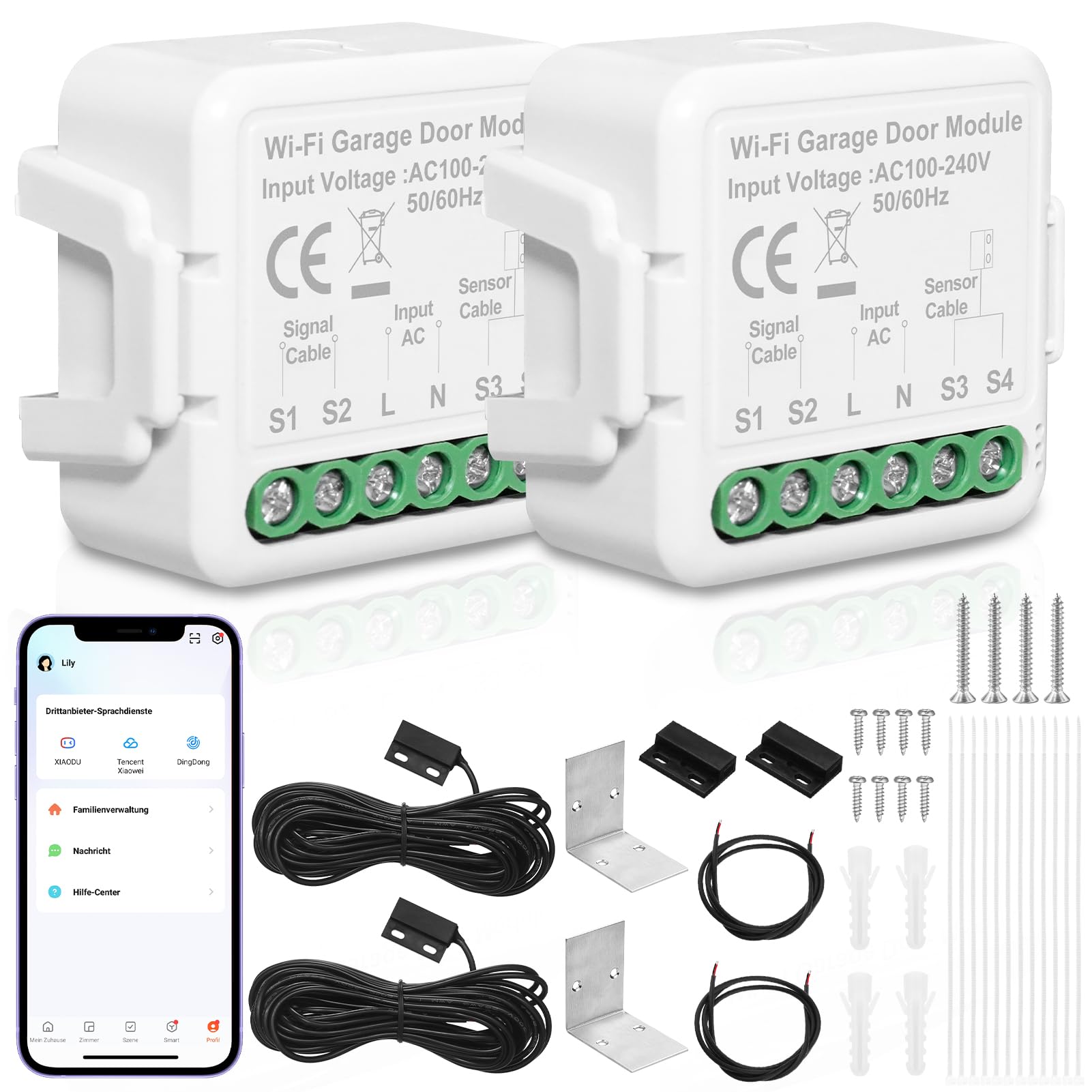 Apri Cancello Collegato Apriporta Garage Collegato WiFi Controllo App Tuya | Telecomando Intelligente Porta Compatibile con Alexa, Google Assistant Controllo Vocale (2)