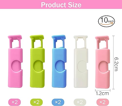 Miniatura 2 de Zlongron Clips para bolsas de pan, para pan, arroz, nueces, frijoles, frutas secas, aperitivos, clips herméticos para bolsas de alimentos