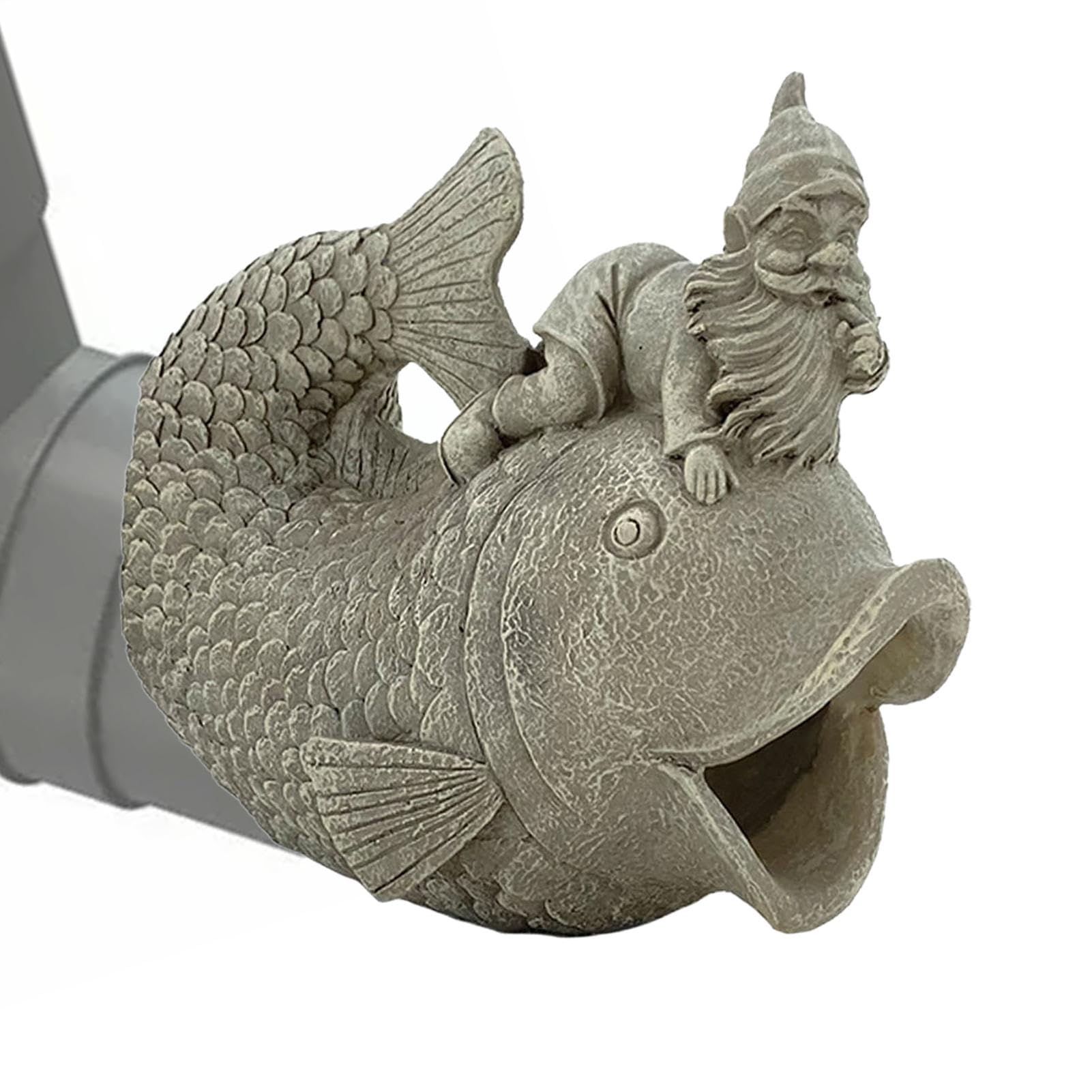 Extension de tuyau de gouttière décorative, Inverseur de tuyau, Statue d'extension de poisson nain