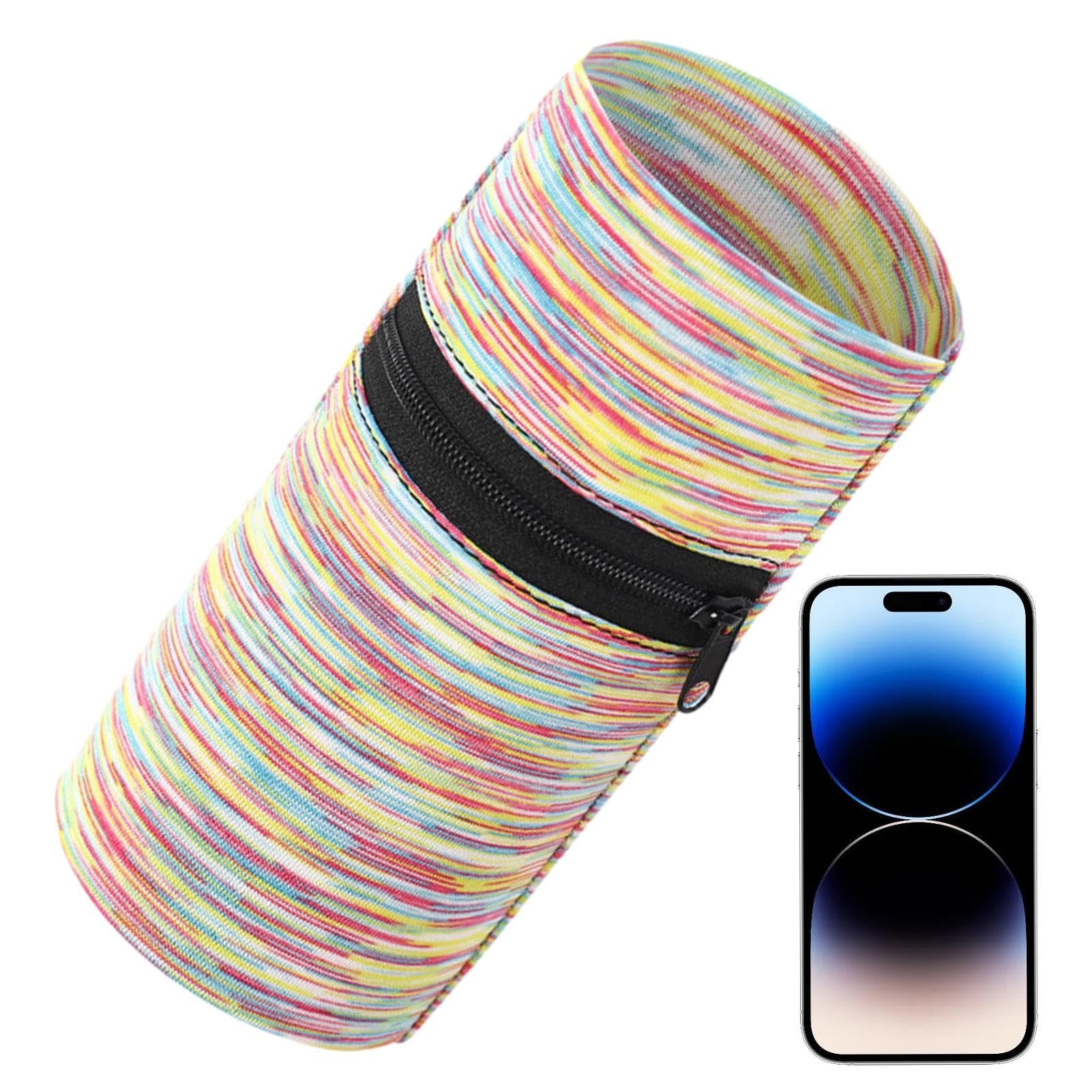 pologmase Brazalete para teléfono, bolsillo deportivo de secado rápido con cremallera | accesorios antideslizantes para correr de alta capacidad, soporte de entrenamiento para teléfono móvil