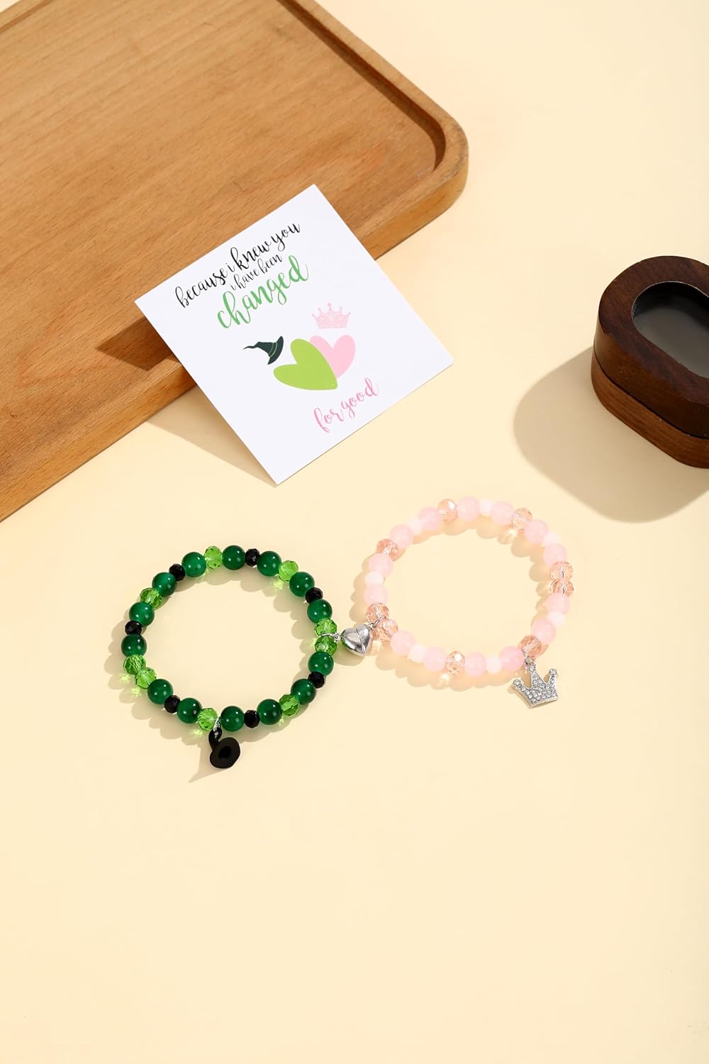 Matching BFF Bracelets Set for 2 - Friendship Bracelet Kit for Couples & Besties, with Gift Card - Cute Matching Couple Bracelets - Image 2