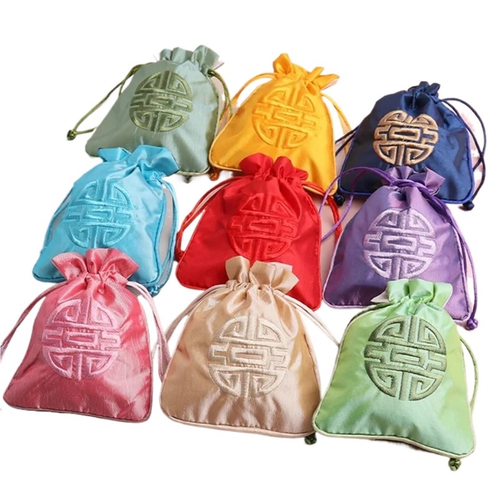 Pochette Cadeau Sac à cordon en soie 20 pièces