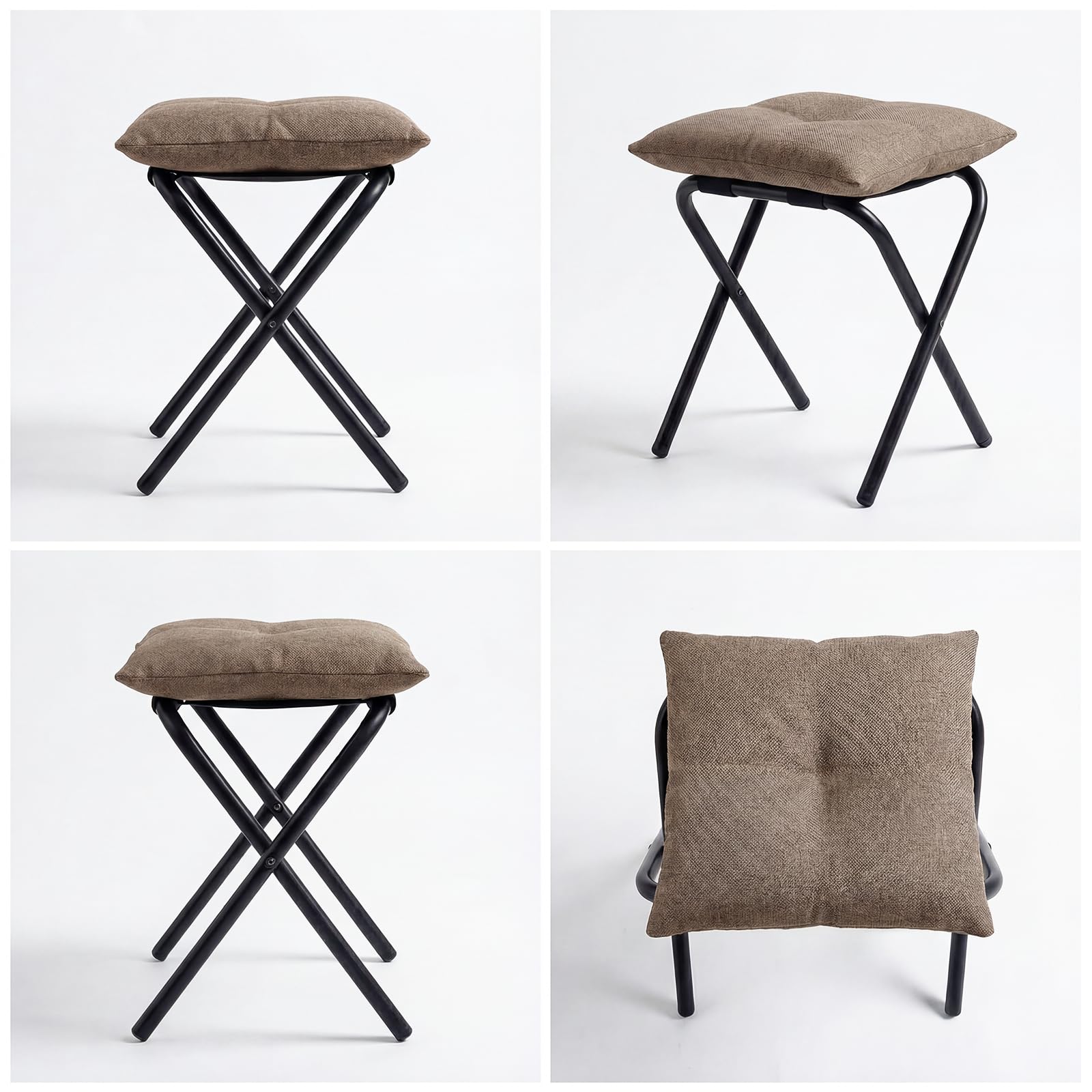 Fabulcozy Fauteuil à Bascule Réglable 3 Positions (90-120°), en Velours Côtelé avec Repose-Pieds Pliable et Coussin, Structure Métal et Pieds Bois d'Hévéa, pour Salon, Chambre,Allaitement,Kaki