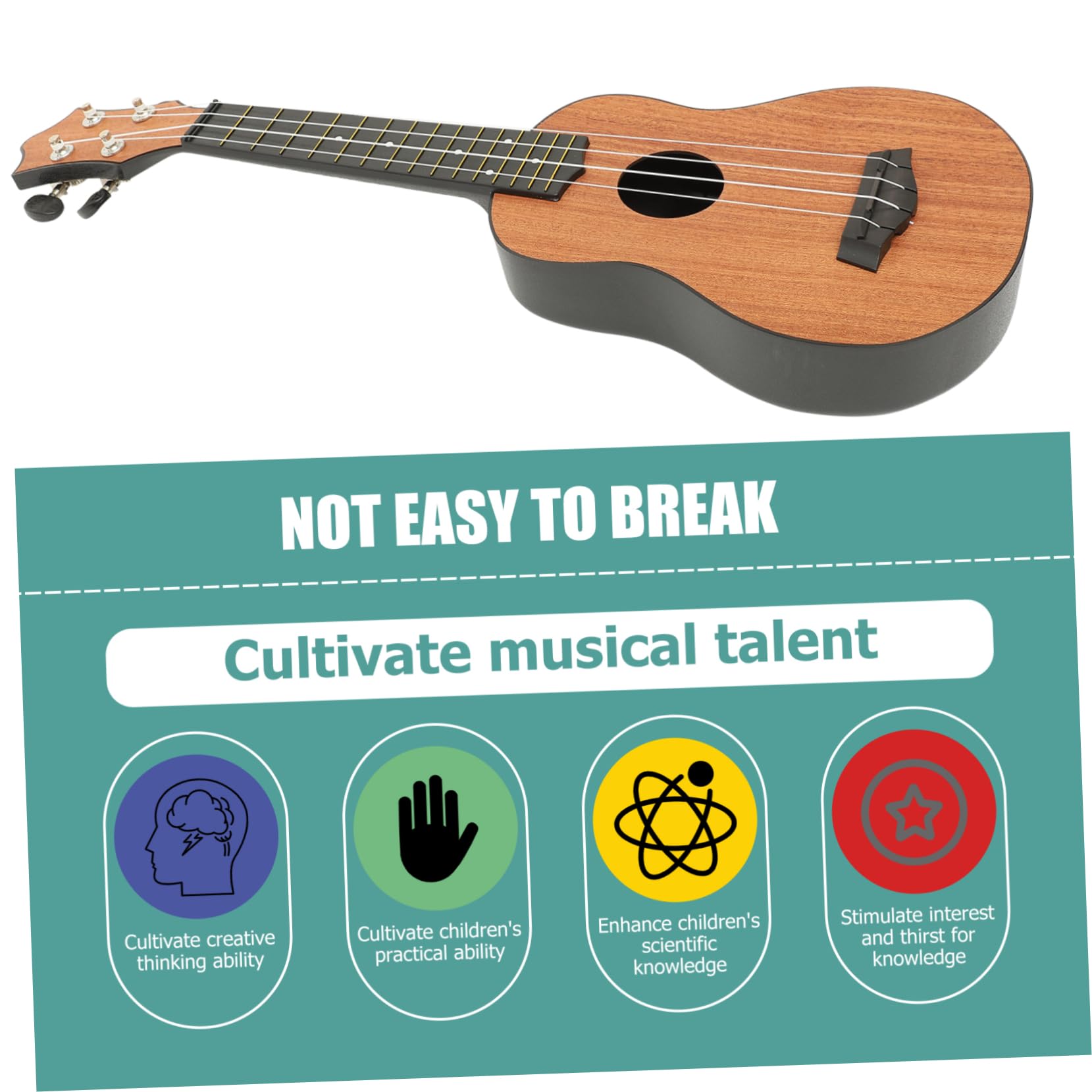 ibasenice Ukulele Dla Dzieci 21 Drewniane Sopranowe Instrument Dla Początkujących Design Bezpieczny Dla Małych Rączek