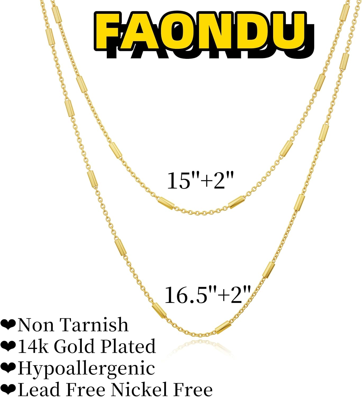 Herringbone Necklaces for Women Dainty Layered Snake Stack Stackable Chain Choker Necklace for Women Trendy 14K Gold Plated Layering Necklaces Herringbone Paperclip Necklace for Women Jewelry - Image 5