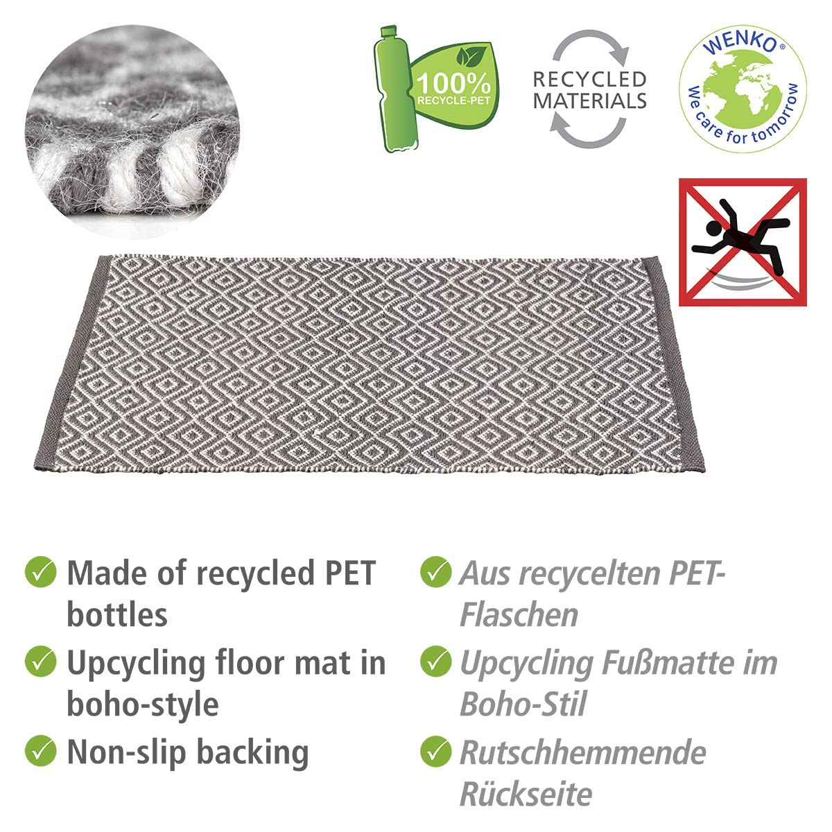 Badmat Shaki (Gerecycled PET) bestel per direct Badmat Shaki (Gerecycled PET) bestel per direct