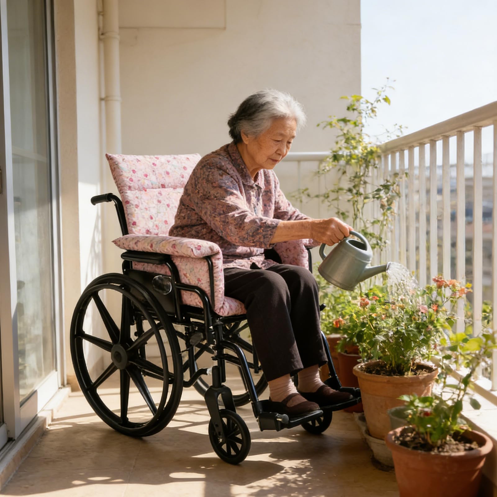 Cojin Silla de Ruedas, Cojín Integrado para Silla de Ruedas con Respaldo, Lavable, Antiescaras, Cojín para Silla de Ruedas Persona Mayor, Alivio del Dolor de Ciática