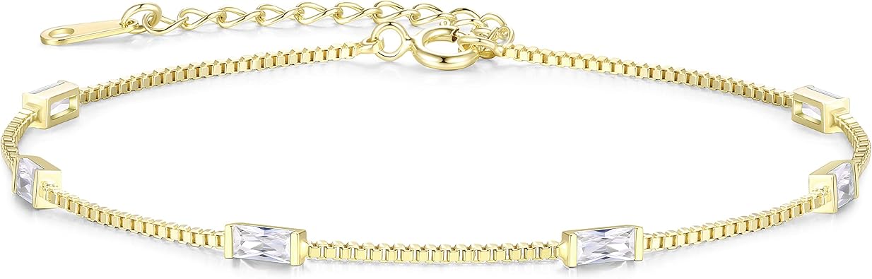 LOUISA SECRET Mothers Day Gifts for Mom Birthstone Bracelets for Women, 925 Sterling Silver/Stainless Steel Dainty Simple Womens Charm Link Bracelet, Birthday Anniversary Valentines Christmas Jewelry Gifts for Women Wife Mom Her