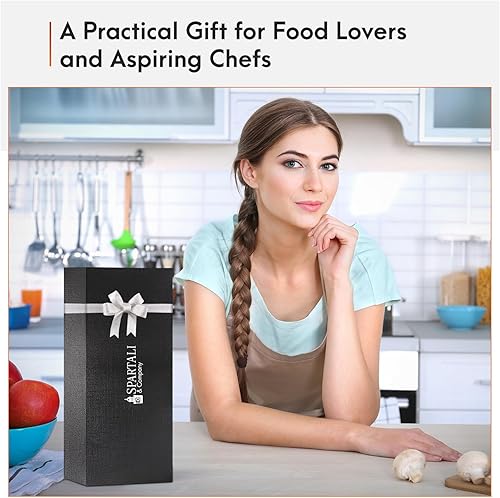 Miniatura 9 de Juego de cuchillos de cocina de 3 piezas, incluye cuchillo de chef de 8 pulgadas, Nakiri de 7 pulgadas, pelado de 3.5 pulgadas, cuchillas de acero