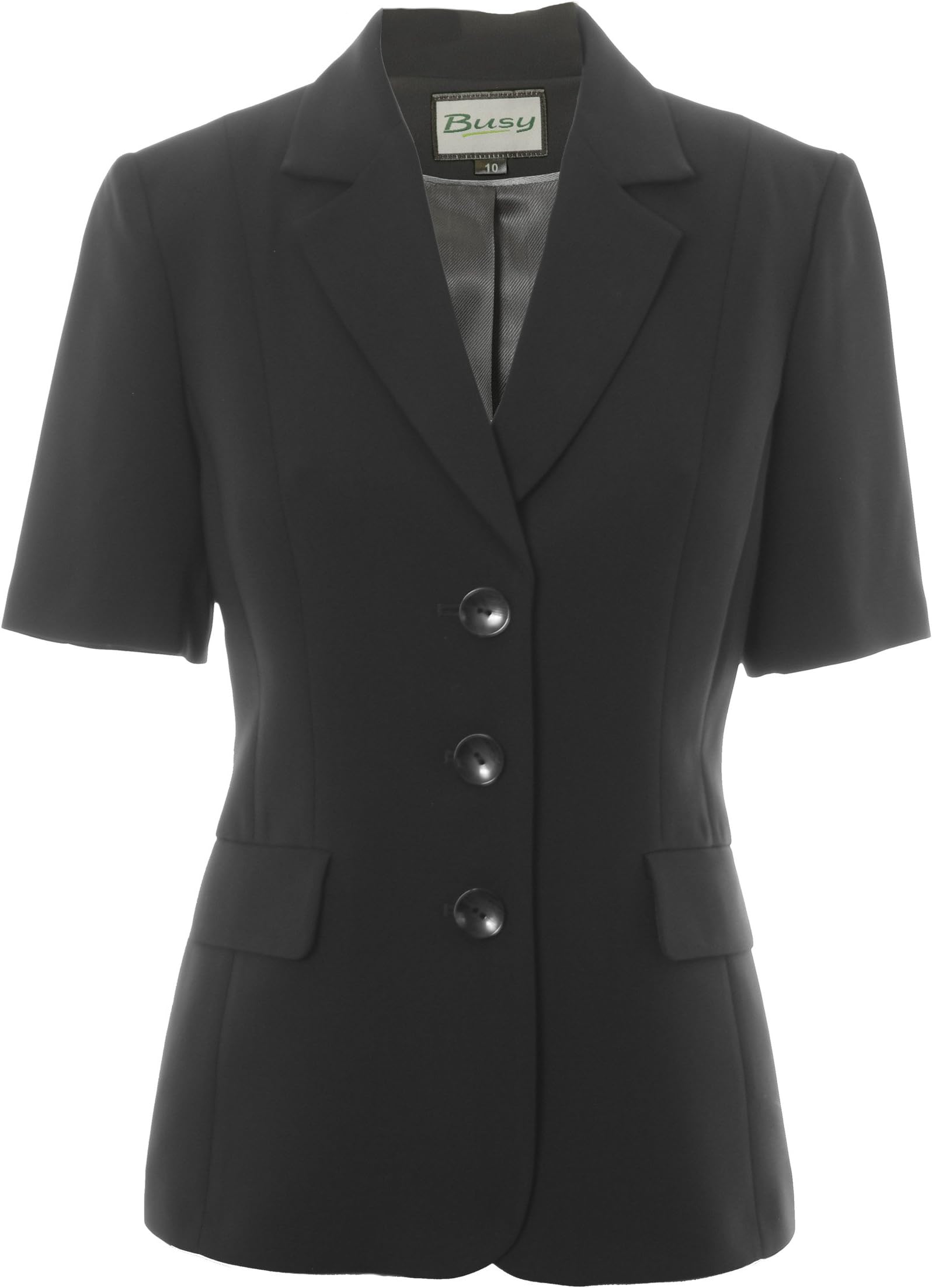BusyClothing Women Short Sleeve Jacket Black