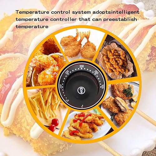 Miniatura 4 de Kolice Freidora de queso comercial para perros calientes de 12 litros, freidora eléctrica automática de 2500 W para perros de maíz con gran capacidad